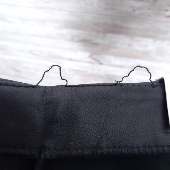 Tinseltown Faux Leather Skirt M Black Zippers 982 - Picture 7 of 7